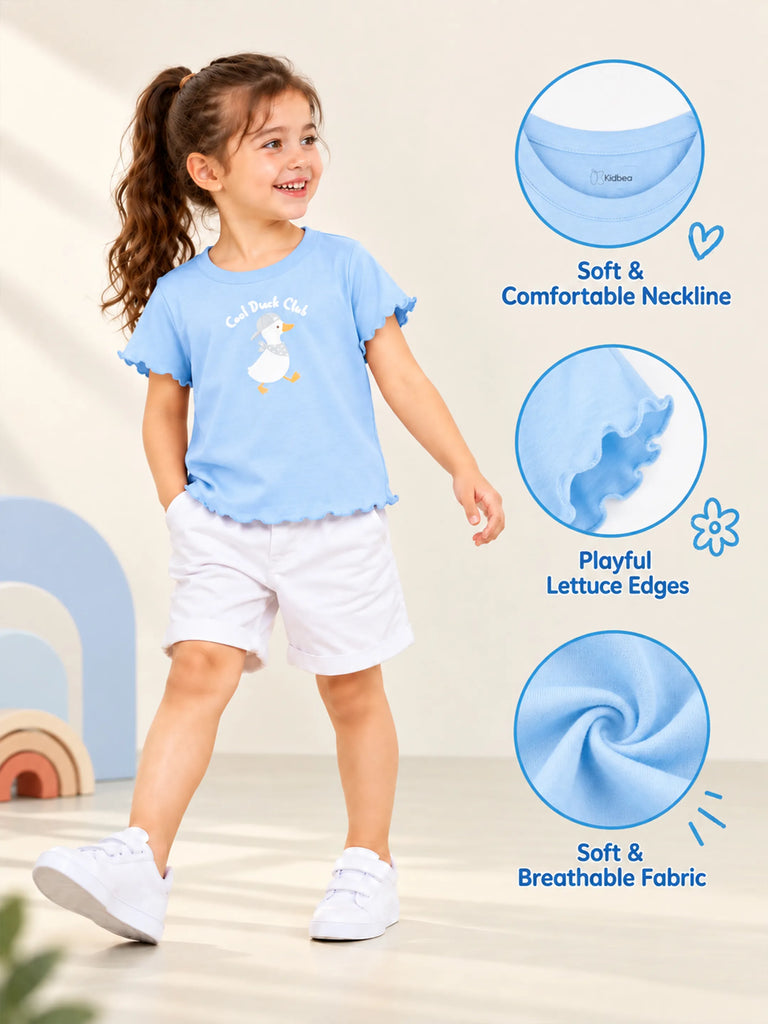 Girls Blue Top – Cool Duck Club Print