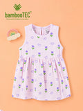 BambooTEC™ Bamboo Muslin Baby Girls Frock Pack of 3 – Pink Floral, Fruity Fiesta & Tulip Heart Prints