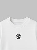 Light Organic Cotton White Graphic Print Half Sleeve T-Shirt | Unisex