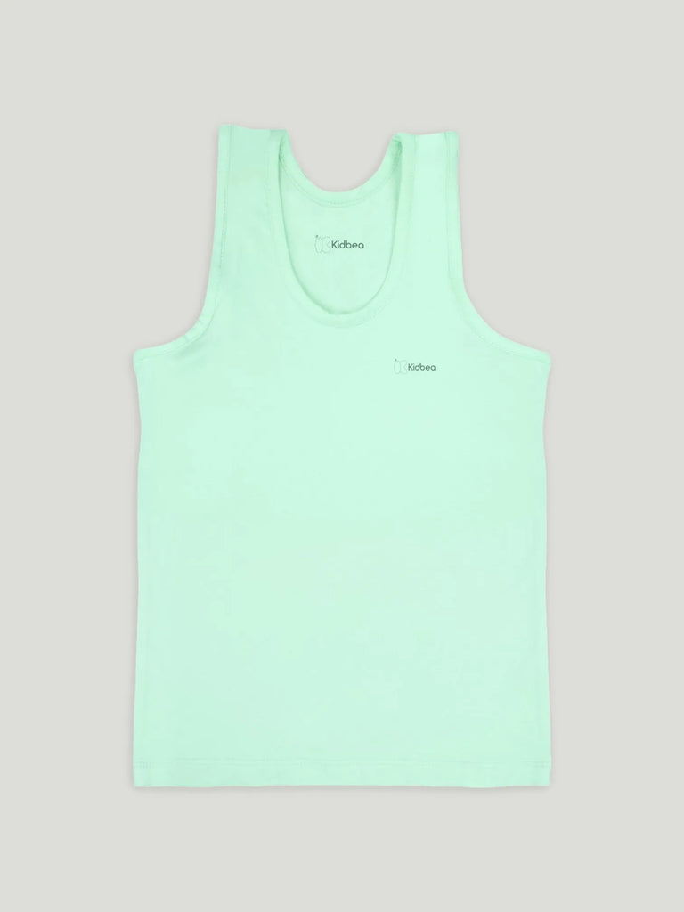 Bamboo Vest for Kids Pack of 3 ( mint Green & White & Olive Green) – Soft, Breathable & innerwear