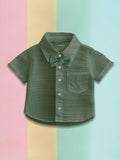 Light Linen Shirt & Pant Dark Green Co-ord Set