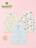 BambooTEC™ Bamboo Muslin Baby Jhabla Pack of 3 – Alphabet, Chess & Space Print