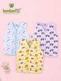 BambooTEC™ Baby Jhabla Pack of 3 – Crayon, Monster Truck & Travel Prints