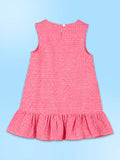Girls Cotton Gingham Frock – Red Check Dress with White Bow Details