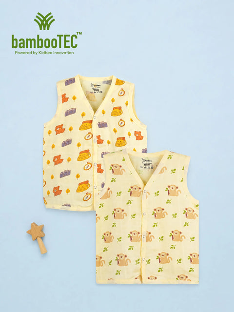 BambooTEC™ Bamboo Muslin Baby Jhabla Pack of 2 – Adventure & Monkey Print