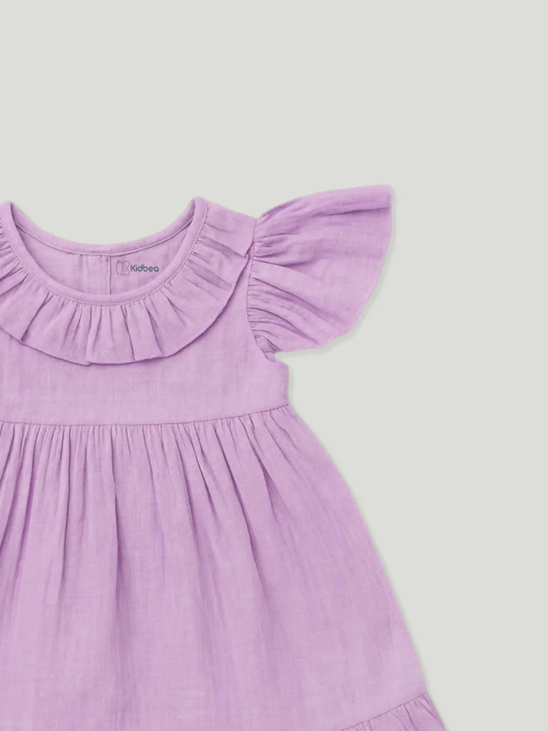 Light Organic Cotton Lavender Angel Frock | Elegant & Comfortable