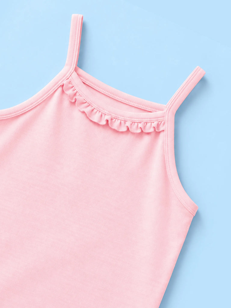 BambooTEC™ Girls Camisole Pack of 3 – Pink Ruffle Strap Tops