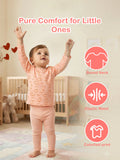 Organic Cotton Unisex Baby Co-ord Set – Soft Breathable Peach Bunny Print Full Sleeve T-Shirt & Pyjama Set for Infants