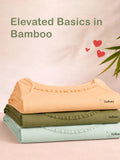Bamboo Camisole for Kids Pack of 3 (Peach & Olive Green & Mint Green) – Soft, Breathable & innerwear