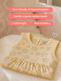 BambooTEC™ Bamboo Muslin Baby Frock – Star & Flower Print, Soft & Breathable Dress