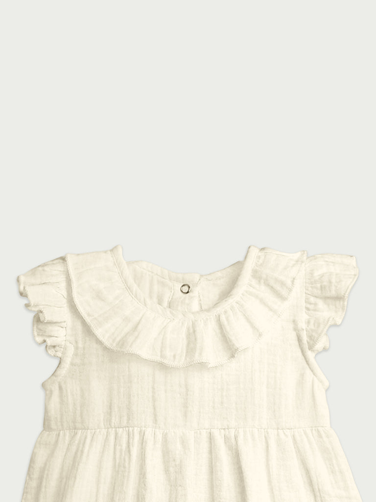 Light Linen Off White Angel Frock | Elegant & Comfortable