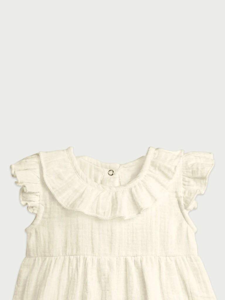 Light Organic Cotton Off White Angel Frock | Elegant & Comfortable