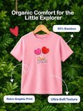 Bamboo Fabric Girls Half Sleeve T-Shirt Pack of 2 – Sweet Treats & Whale Graphic Print Soft Summer Tee Set