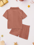 Light Linen Co-Ord Set Pack of 3 | Stylish & Comfortable Wear for Kids (White, Rust & Grey)