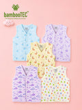 BambooTEC™ Bamboo Muslin Baby Jhabla Pack of 5 – Helicopter, Magic, Giraffe, Submarine & Alphabet Prints