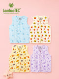 BambooTEC™ Bamboo Muslin Baby Jhabla Pack of 4 – Helicopter, Fast Food, Travel & Magic Prints