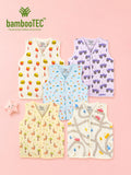 BambooTEC™ Bamboo Muslin Baby Jhabla Pack of 5 – Fast Food, Monster Truck, Rocket, Giraffe & Road Prints