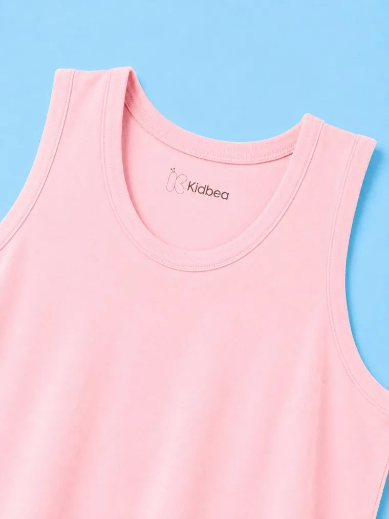 BambooTEC™ Bamboo Kids Vest Pack of 4 – Pink Sleeveless Vests