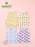 BambooTEC™ Bamboo Muslin Baby Jhabla Pack of 4 – Giraffe, Fast Food, Crayon & Monster Truck Prints