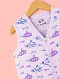 BambooTEC™ Bamboo Muslin Baby Jhabla – Submarine & Fish Print