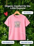 Bamboo Fabric Girls Half Sleeve T-Shirt Pack of 3 – Growing Everyday, Tiny Tangerine & Donut Graphic Print Soft Summer Tee Set