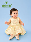 BambooTEC™ Bamboo Muslin Baby Frock – Star & Flower Print, Soft & Breathable Dress