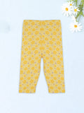 Organic Cotton Unisex Baby Co-ord Set – Soft Breathable Yellow Flower  Print Full Sleeve T-shirt & Pyjama for Infants