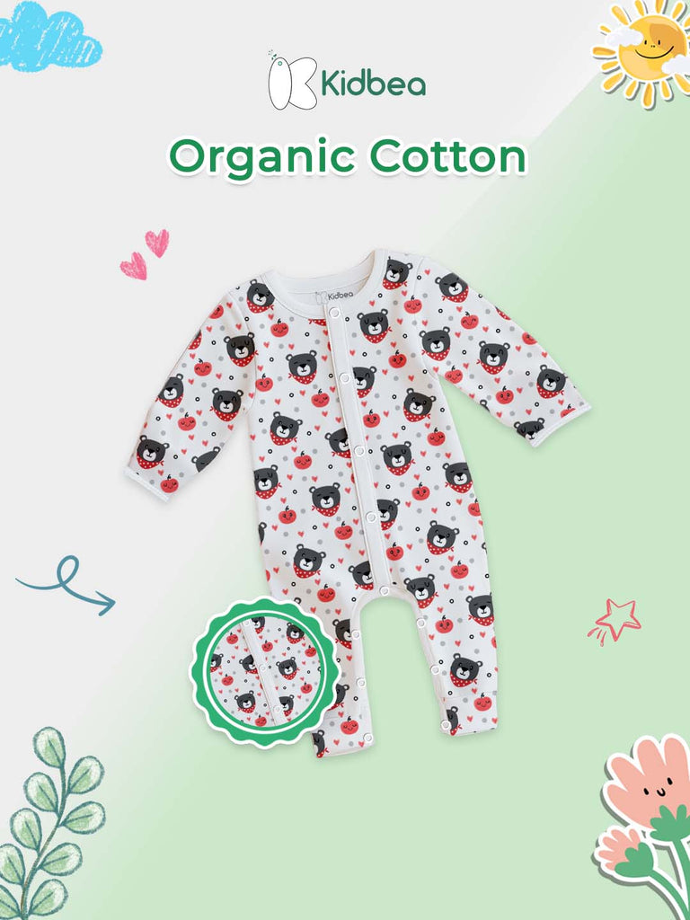 Kidbea® Premium Baby Gift Set – Pack of 5 Must-Haves | Bear Romper, Linen Frock, Cotton Jhabla, Steel Feeding Bottle & Fruit Feeder | Organic Newborn Gift Box