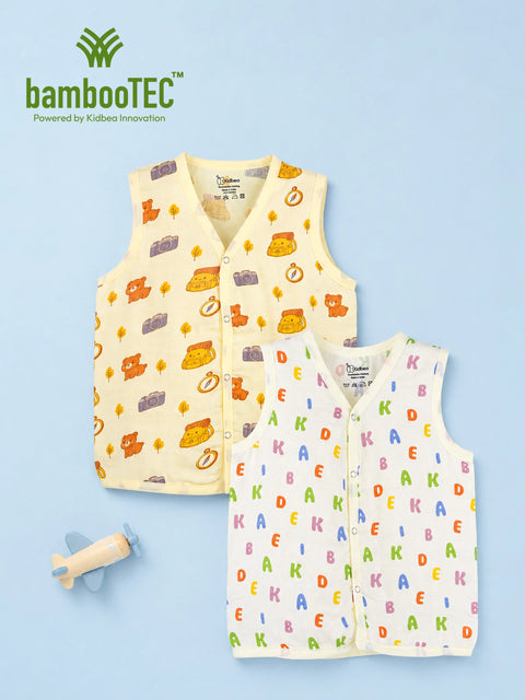 BambooTEC™ Bamboo Muslin Baby Jhabla Pack of 2 – Adventure & Alphabet Print