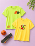 Bamboo Fabric Unisex Kids Half Sleeve T-Shirt Pack of 2 – Sports & Skateboard Graphic Print Tee