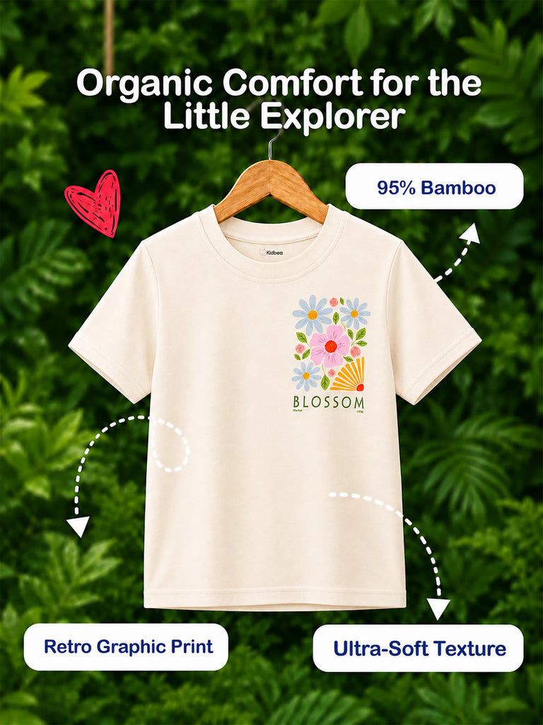 Bamboo Fabric Unisex Half Sleeve T-Shirt Pack of 3 – Explore, Blossom & Cat Mood Graphic Print Soft Tee Combo