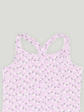 Girls Floral Print Sleeveless Tank Top and Elastic Waist Shorts Clothing Set | Purple