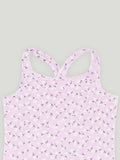 Girls Floral Print Sleeveless Tank Top and Elastic Waist Shorts Clothing Set | Purple