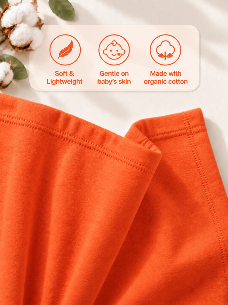 BambooTEC™ Bamboo Girls Orange Top – Baa Baa Besties Print