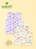BambooTEC™ Bamboo Muslin Baby Jhabla Pack of 2 – Submarine & Road Trip Print