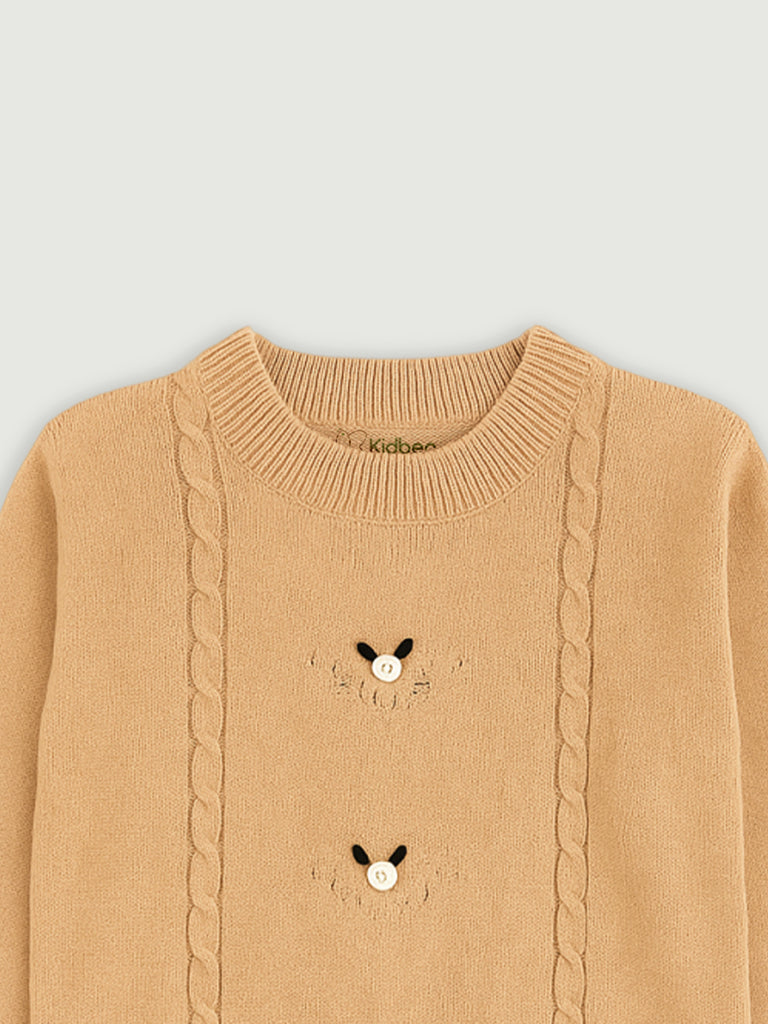 Organic Cotton Knitted Baby Sweater | Warm Winter Pullover