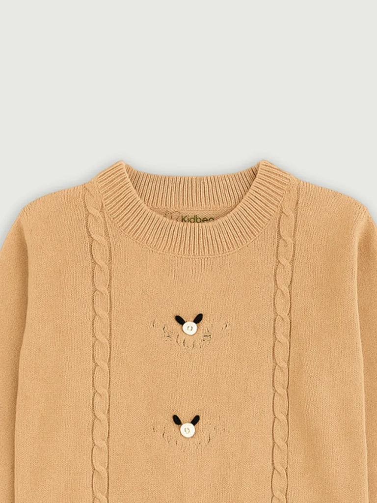 Organic Cotton Knitted Baby Sweater | Warm Winter Pullover