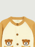Baby Winter Knitted Cardigan | Organic Cotton Bear Sweater