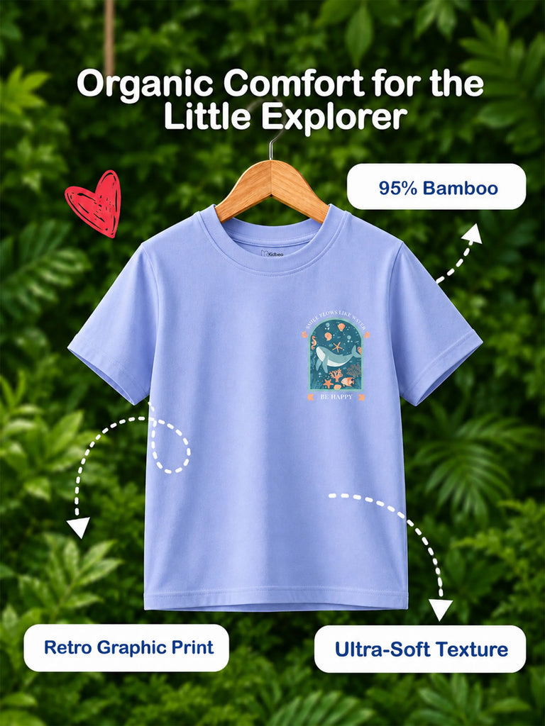 Bamboo Fabric Girls Half Sleeve T-Shirt Pack of 2 – Sweet Treats & Whale Graphic Print Soft Summer Tee Set