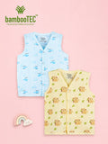 BambooTEC™ Bamboo Muslin Baby Jhabla Pack of 2 – Helicopter & Monkey Print