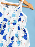 Extra Soft Muslin Baby Girls Frock Pack of 2 – Whale & Car Prints