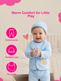 Unisex Baby Winter Wear – Pack of 5 Cozy Set with Cardigan, Pants, Footed Pants, Cap & Bib