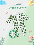 Kidbea® Premium Baby Gift Set – Pack of 5 Essentials | Leaf Romper, Stainless Steel Bottle, Muslin Frock, Spoon & Fruit Feeder | 100% Organic Newborn Gift Box