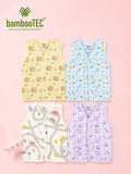 BambooTEC™ Bamboo Muslin Baby Jhabla Pack of 4 – Monkey, Space, Road & Magic Prints