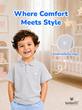 Boys Bamboo Fabric Grey Polo T-Shirt