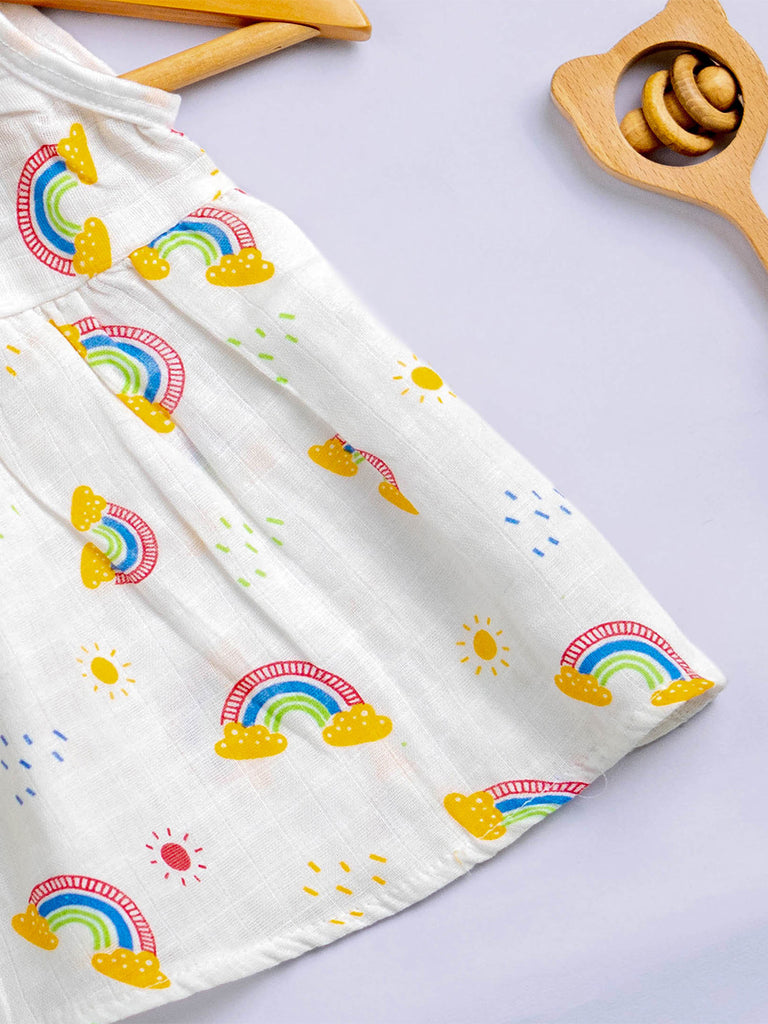 Premium Extra Soft Muslin Baby Girls Frock | Assorted Cute Prints