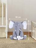 Kidbea Elephant Pink and Grey color Soft Toy, Suitable for Boys, Girls and Kids, Super-Soft, Safe, 30 cm.