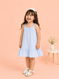 Organic Cotton Girls Frock Pack of 2 – Blue & Lavender Ruffle Frocks