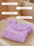 Light Organic Cotton Lavender Angel Frock | Elegant & Comfortable