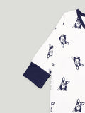 Kidbea 100% Organic Cotton Romper Bodysuit Jumpsuit Combo 3 Designs Color dog pretzel flower Printed 9-12 Month